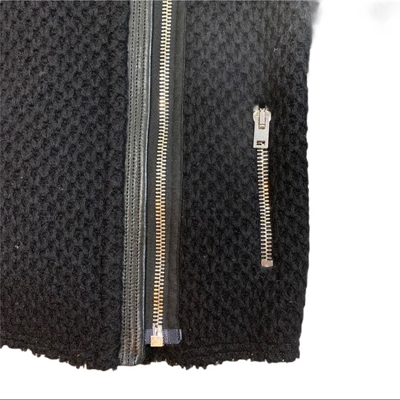 IRO Natasha Leather-trim Chunky-knit Wool Jacket - Picture 9 of 16